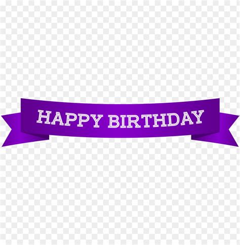 Happy Birthday Banner Purple PNG Transparent With Clear Background ID ...