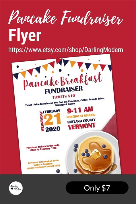 EDITABLE Pancake Breakfast Fundraiser Flyer Poster Set Pto - Etsy ...