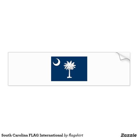 South Carolina FLAG International Bumper Sticker | Zazzle.com | Bumper stickers, South carolina ...