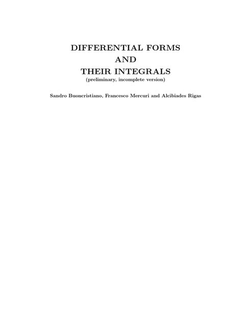 Differential Forms - No Untitled | PDF | Differentiable Manifold ...