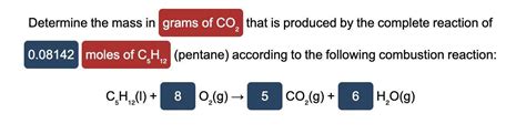 Determine the mass in grams of co2 that is produced by a complete ...