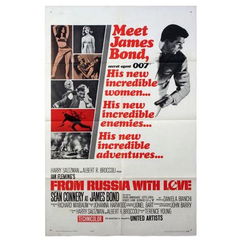 From Russia With Love, Unframed Poster, 1963 For Sale at 1stDibs