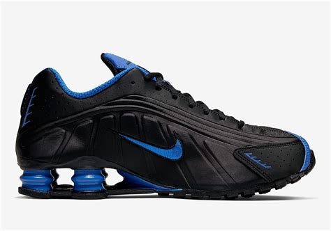 The Nike Shox R4 Surfaces In A Traditional Black and Royal Blue Colorway | Nike shox r4, Nike ...