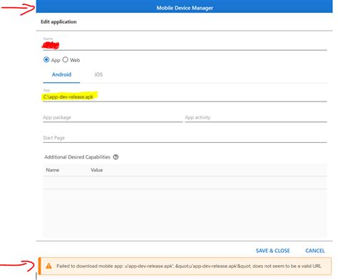 Creation of APP in MDM from a local path - Mobile Automation - UiPath ...