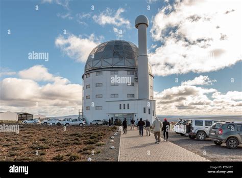 SUTHERLAND, SOUTH AFRICA, AUGUST 7, 2018: Building of the SALT 11-meter telescope at the South ...