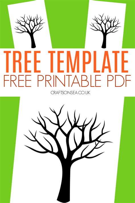 FREE Tree Template (Printable PDF) - Crafts on Sea