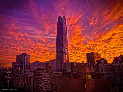 Gran Torre Santiago Sunset | Santiago, Chile | Mark F Devine Photography