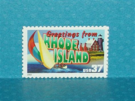 FIVE 37c greetings From Rhode Island Vintage United States Postage Stamps No. 3734 Mailings ...