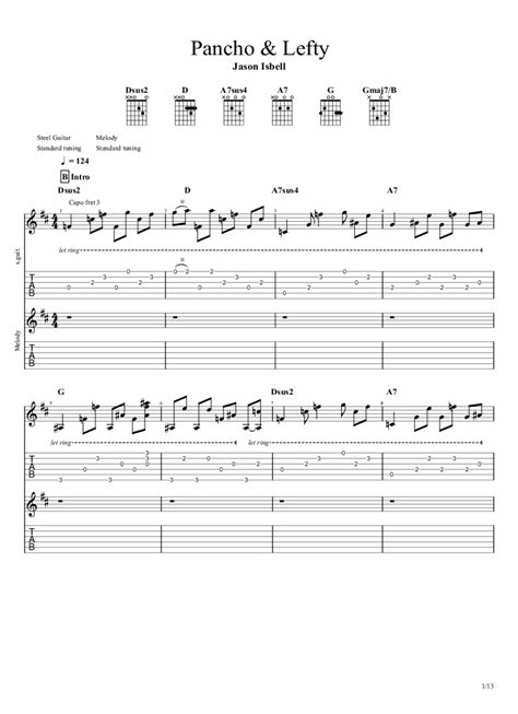 Pancho & Lefty Tab Chords - Jason Isbell | PaidTabs.com