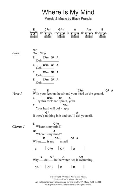 Where Is My Mind? by Pixies - Guitar Chords/Lyrics - Guitar Instructor