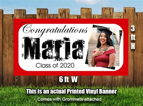 Personalized Graduation Photo Banner Heavyweight Vinyl - Designed, Pri ...