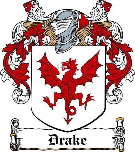 Drake Family Crest / Irish Coat of Arms Image Download - Download F...