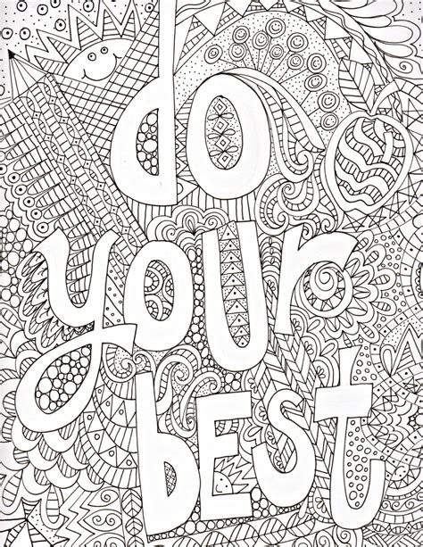 Stress Relief Coloring Pages Printable