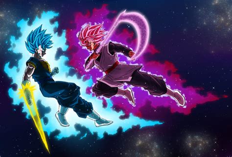 Vegito vs Goku Black. DM for Commission Prices! by AashanAnimeArt on DeviantArt