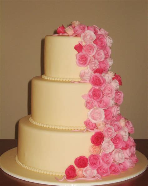 Let Them Eat Cake: Pink Rose Wedding cake