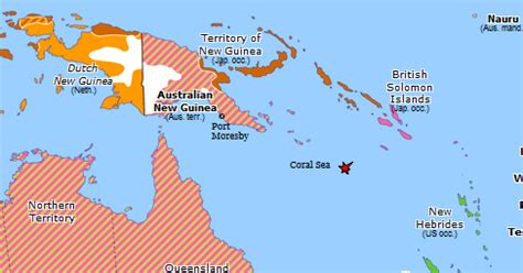 Battle of the Coral Sea | Historical Atlas of Australasia (8 May 1942) | Omniatlas