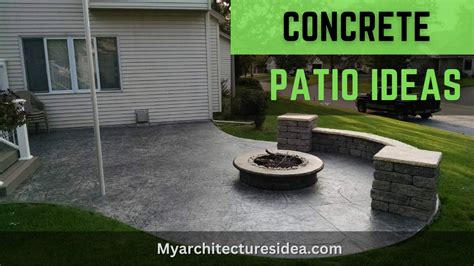 9+ Modern Concrete Patio Ideas on a Budget - Stamped Backyard