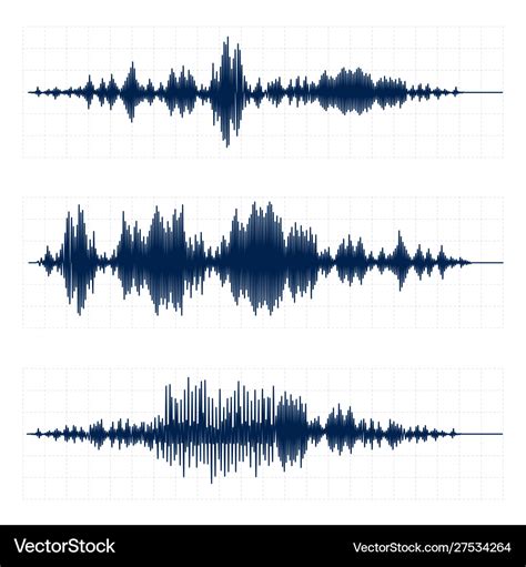 Seismograph chart seismic activity diagram radio Vector Image