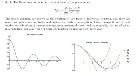 Solved 3. (S8.6) The Bessel function of order zero is | Chegg.com