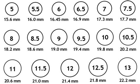 Free Ring Size Chart Printable Ring Sizer - PRINTABLE TEMPLATES