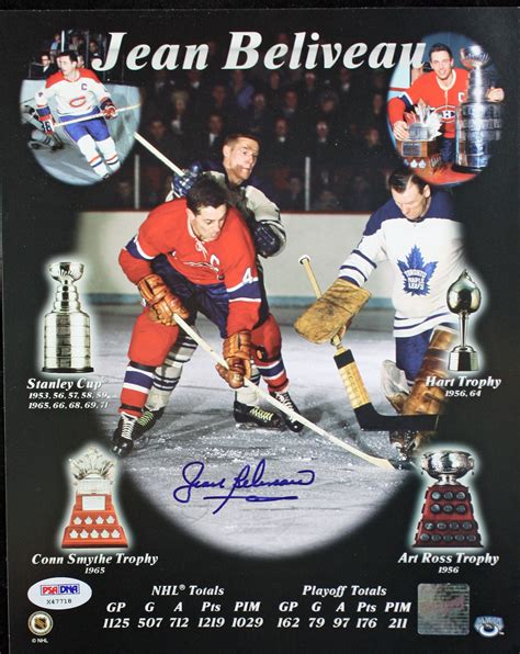 Lot Detail - Jean Beliveau Signed 8" x 10" Promotional Photo (PSA/DNA)