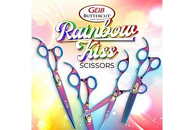 Geib Gold Rainbow Kiss Scissor Range | christies pet grooming