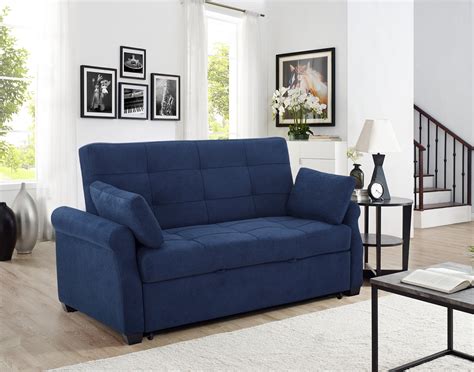 Serta Haiden Queen Sofa Bed, Navy Blue - Walmart.com - Walmart.com