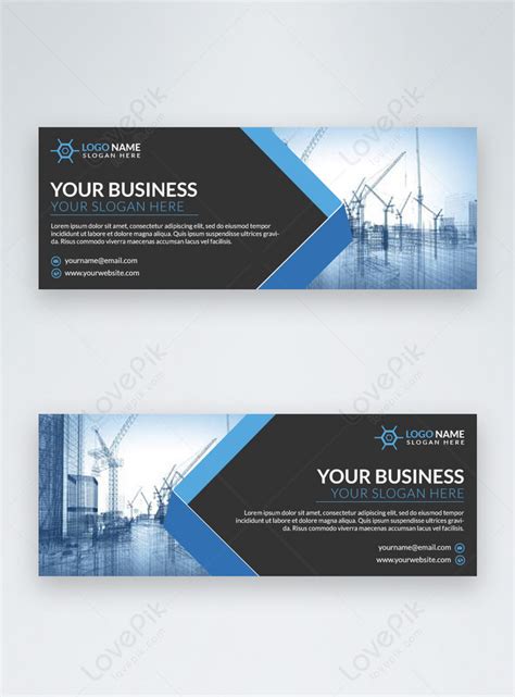 Blue and black business facebook cover template image_picture free ...