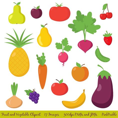 Fruit And Vegetable set drawing free image download