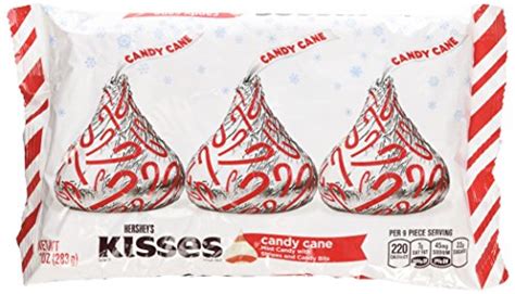 Hershey's Kisses Candy Cane - Mint Candy with Stripes and Candy Bits 10 ...