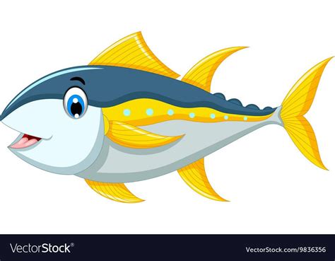 vector illustration of cute tuna fish cartoon. Download a Free Preview ...