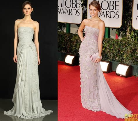 jessica alba 2012 golden globes j mendel wedding dress