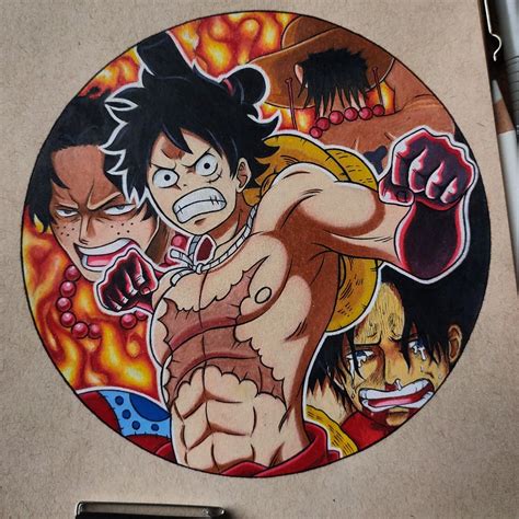 Monkey D luffy and portgas Ace Instagram - @yashaliart_01 | Original ...