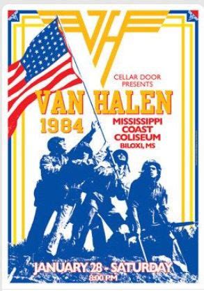 Van Halen 1984 Concert Poster | Concert posters, Music concert posters, Vintage concert posters