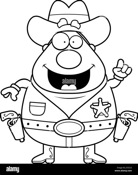 A happy cartoon sheriff with an idea Stock Vector Image & Art - Alamy