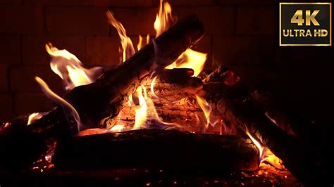 🔥 FIREPLACE Ultra HD 4K. Burning Fireplace with Crackling Fire Sounds. - YouTube