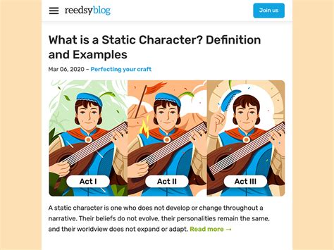 Dynamic vs Static characters by Raúl Gil for Reedsy on Dribbble