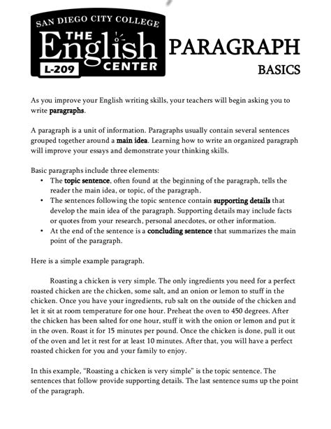 Paragraph Writing - 10+ Examples, Format, How to Write, Pdf