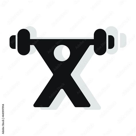 Gym fitness black and white vector flat illustration design.Gym vector logo. Stock Vector ...