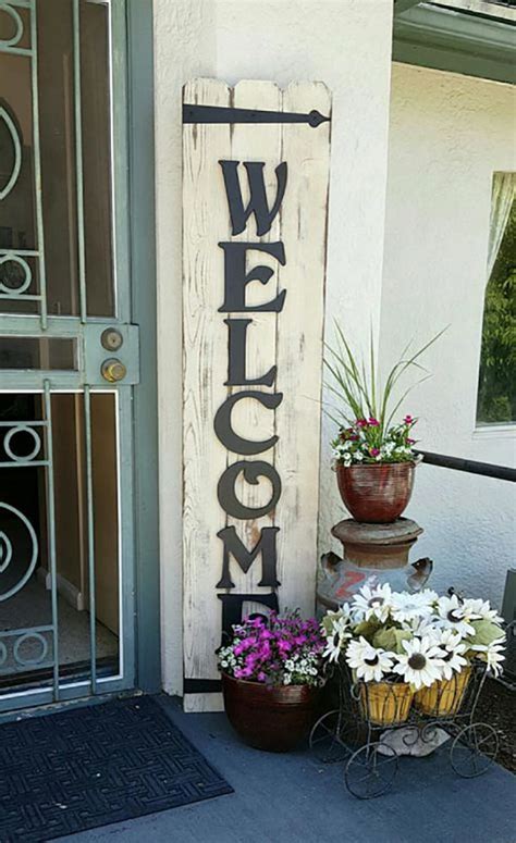 Large welcome porch sign , hello spring , spring porch decor, Welcome ...