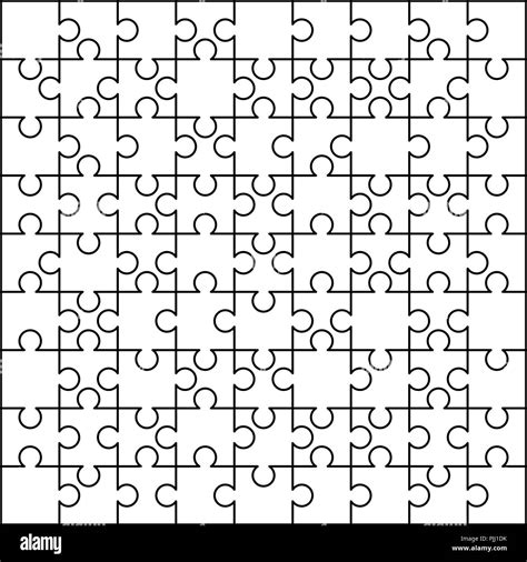 Printable 100 Piece Puzzle Template - Printable Templates