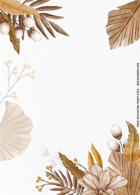 watercolor flowers and leaves on a white background