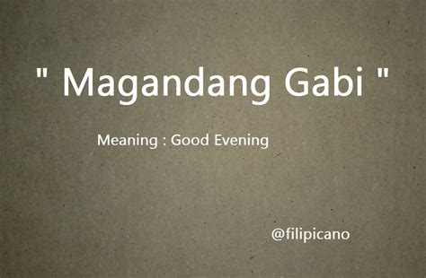 Greetings in Filipino / Tagalog – Filipicano