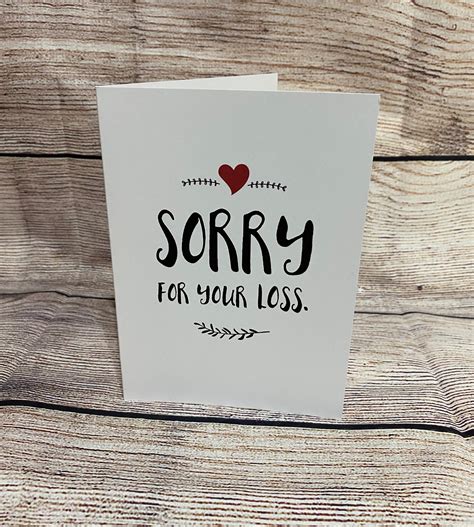 Sorry For Your Loss Printable Card