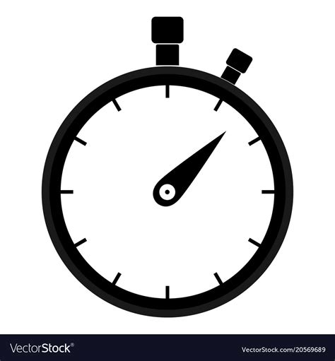 Stopwatch icon black color Royalty Free Vector Image