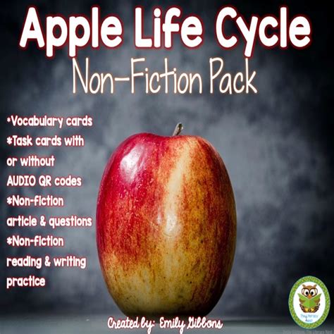 Task Cards: Apple Life Cycle | Printables Nonfiction Listening Center ...