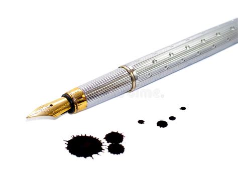 Ink-pen and ink blot stock photo. Image of black, manuscript - 2793228