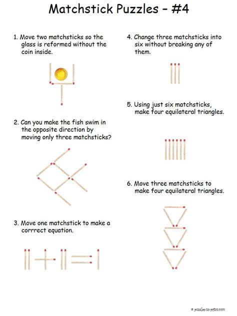 11 Toothpick Puzzles That Make You Think - Kitty Baby Love