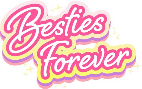 logotipo de letras rosa besties forever 3426861 Vector en Vecteezy