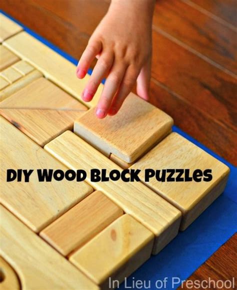 DIY wood block puzzles for kids #kidswoodcrafts in 2020